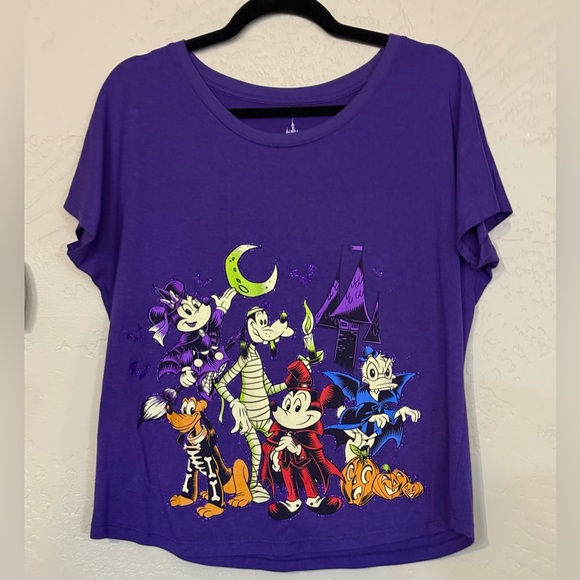 🎃2017 Disney Halloween Purple Shirt, Size Medium 🧛🏼 - Picture 1 of 7